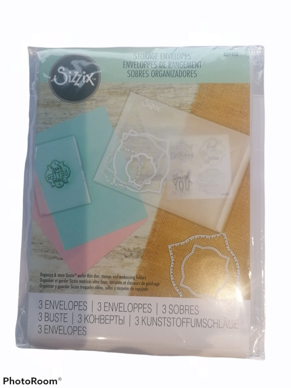 Sizzix storage envelopes pk 3