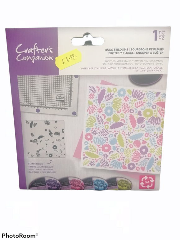 Crafters companion rotation stamp BUDS AND BLOOMS