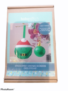 Bobostitch stitch a sprout Christmas decoration