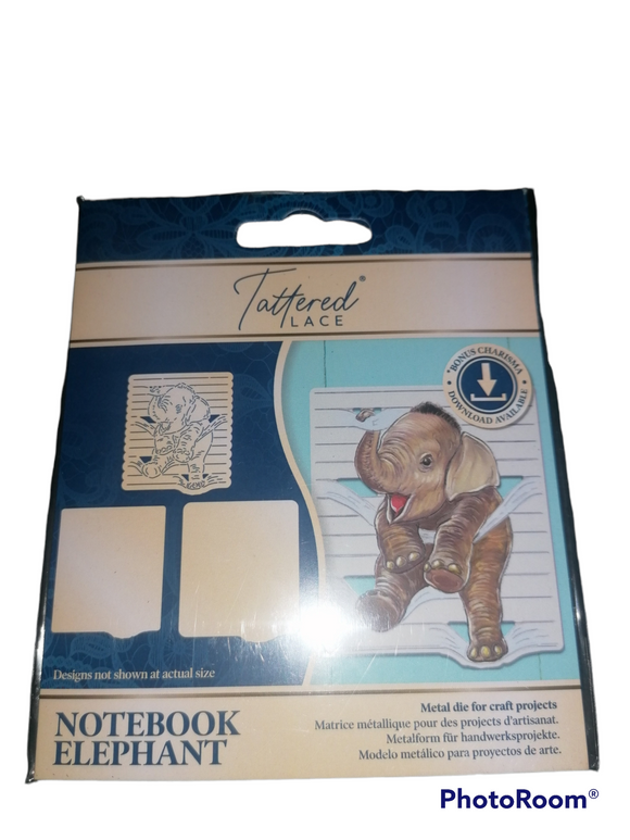 Tattered Lace die NOTEBOOK ELEPHANT