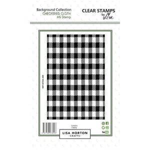 Lisa Horton crafts A6 stamp Checkered cloth