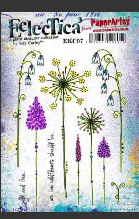 PaperArtsy - Kay Carley EKC07 A5 Cling Rubber Stamp Set
