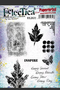 PaperArtsy Eclectica Lin Brown 32 A5 Stamp Set (ELB32) mixed media