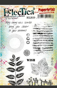 PaperArtsy mixed media Eclectica Lin Brown 29 A5 Stamp Set (ELB29)