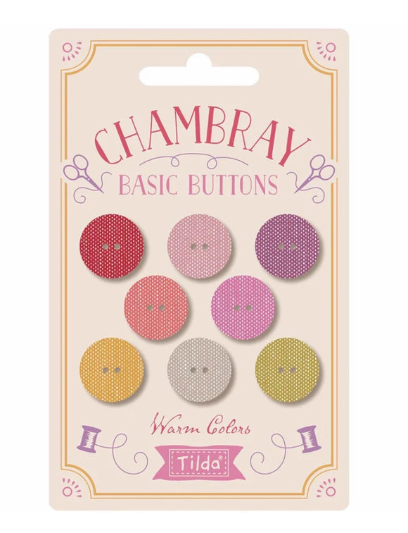 Tilda Chambray buttons Warm cotons