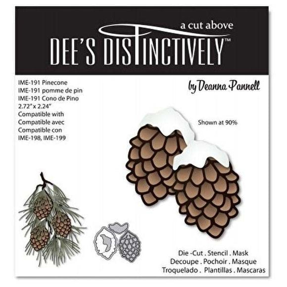 HOT OFF THE PRESS DEE'S DISTINCTIVELY DIE SET PINECONE | SET OF 4