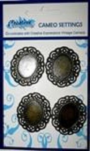 Creative Expression CAMEO SETTINGS Oval SETCAMEO Pack of 4 (metal )