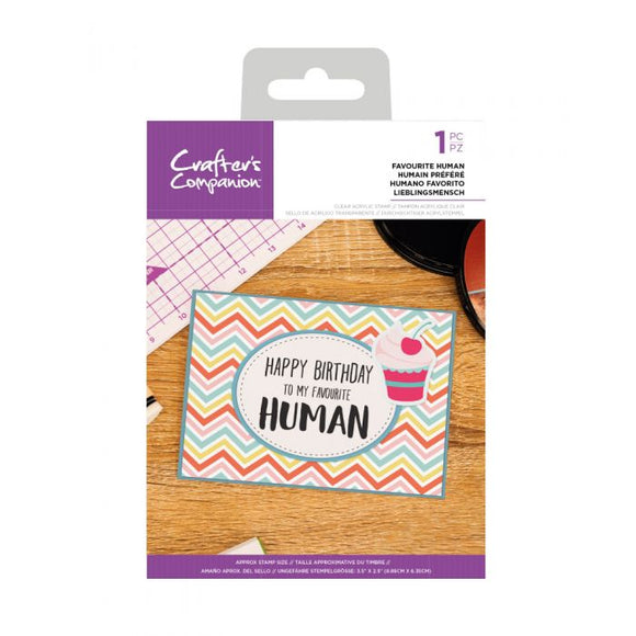 Crafters companion stamp FAVORITE HUMAN