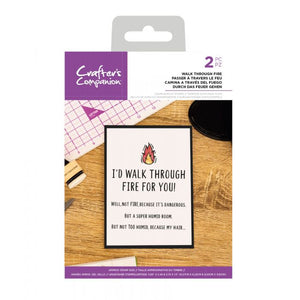 Crafters companion stamp WALK THROUGH FIRE