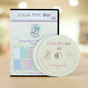 My craft studio Craft Click Print Go Decorative Dimensions Vol 1 Twin DVD ROM Cardmaking