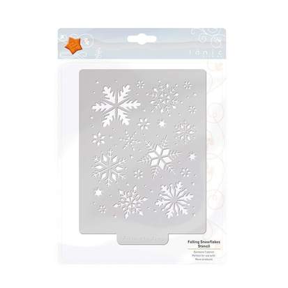 Tonic Studios - Stencil - falling snowflakes