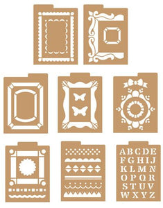 Folkart 4366 Handmade Charlotte Stencil Frames, 84 Designs (Set of 4)