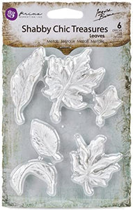 Prima Marketing Shabby Chic Treasures Resin Embellishments - Leaves 6pcs