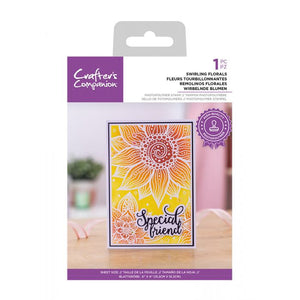 Crafters companion stamp Resist silhouette collection SWIRLING FLORALS