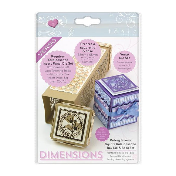 Tonic Studios - Cutesy Blooms Square Kaleidoscope Box Lid - 2056E