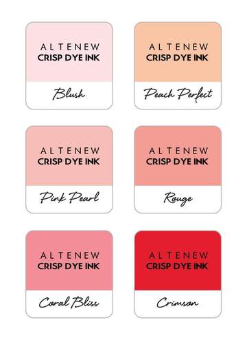 Altenew Pretty in Peach 6 Crisp Dye Ink Mini Cube Set