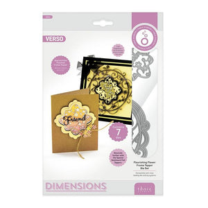 Tonic Studios - Dimensions - Flourishing Flower Frame Topper Die Set - 3253E