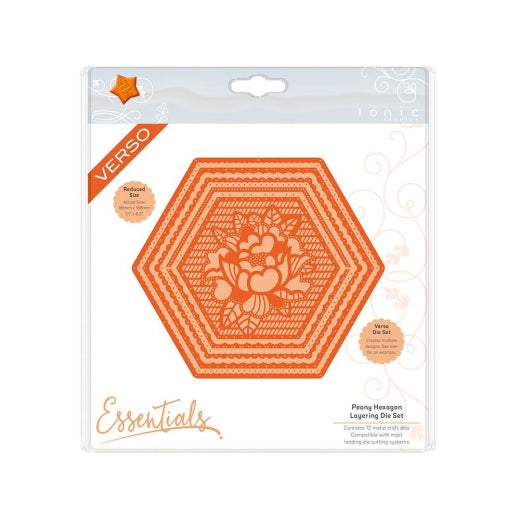 Tonic Studios - Essentials Layering Die - Peony Hexagon - 2155E